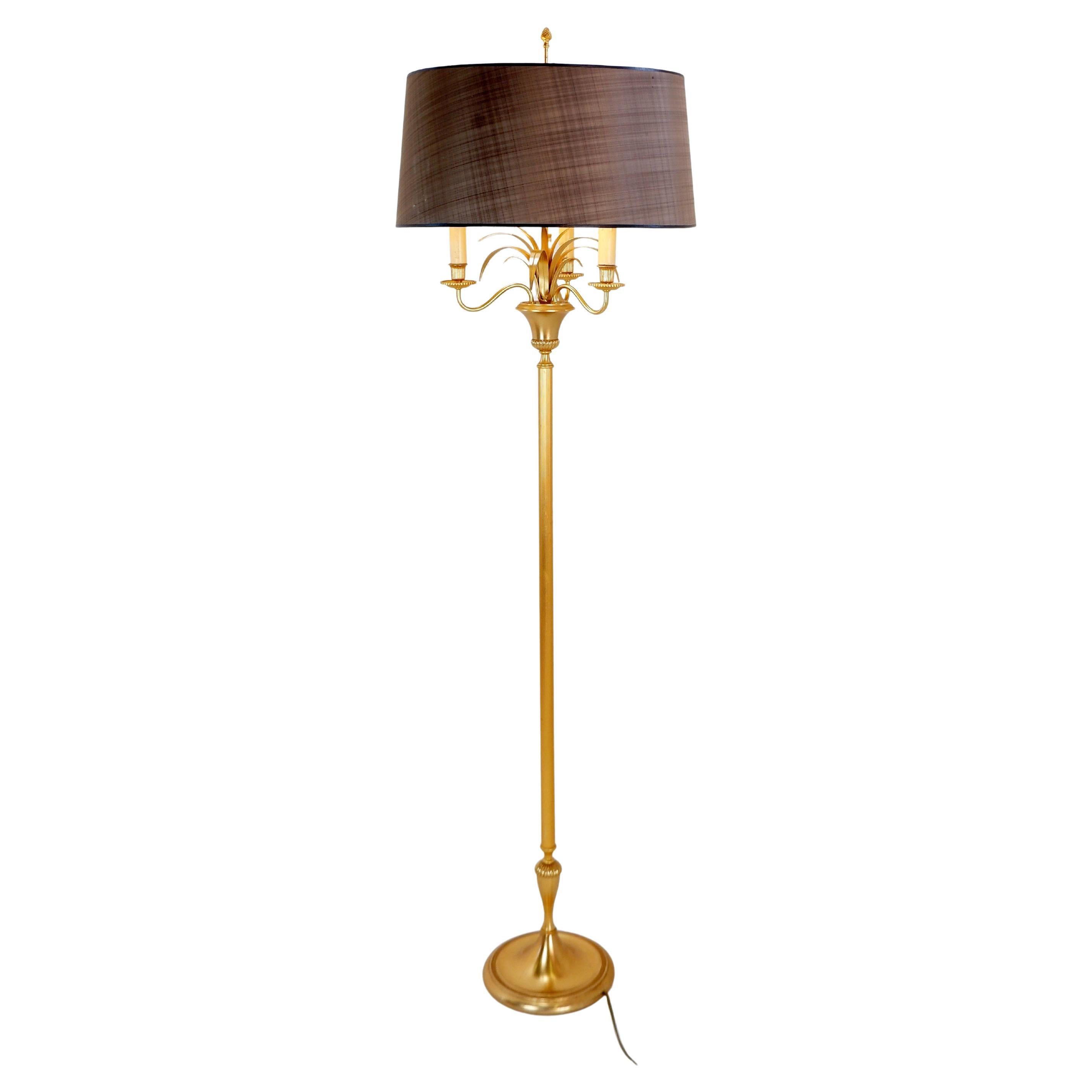 Ananas-Stehlampe aus Messing im Stil von Maison Charles, CIRCA 1970