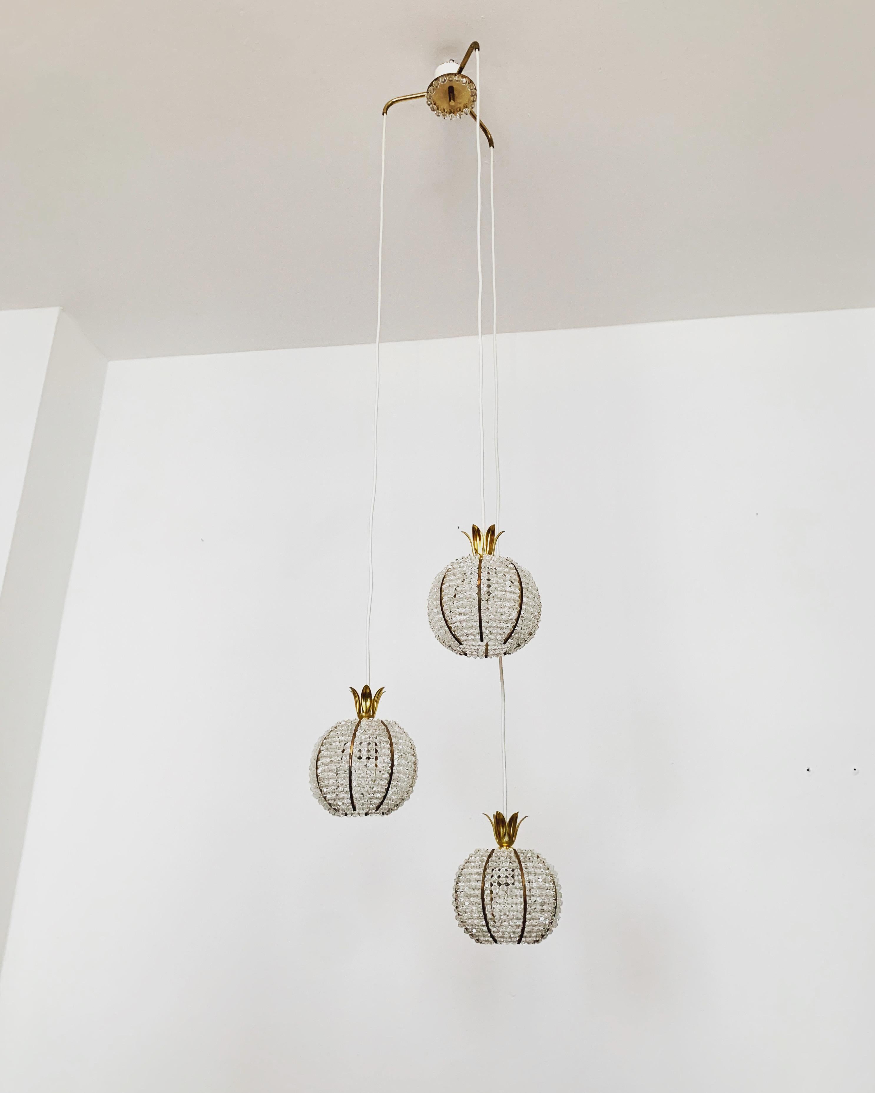 Mid-Century Modern Pineapple Cascading Lamp For Sale