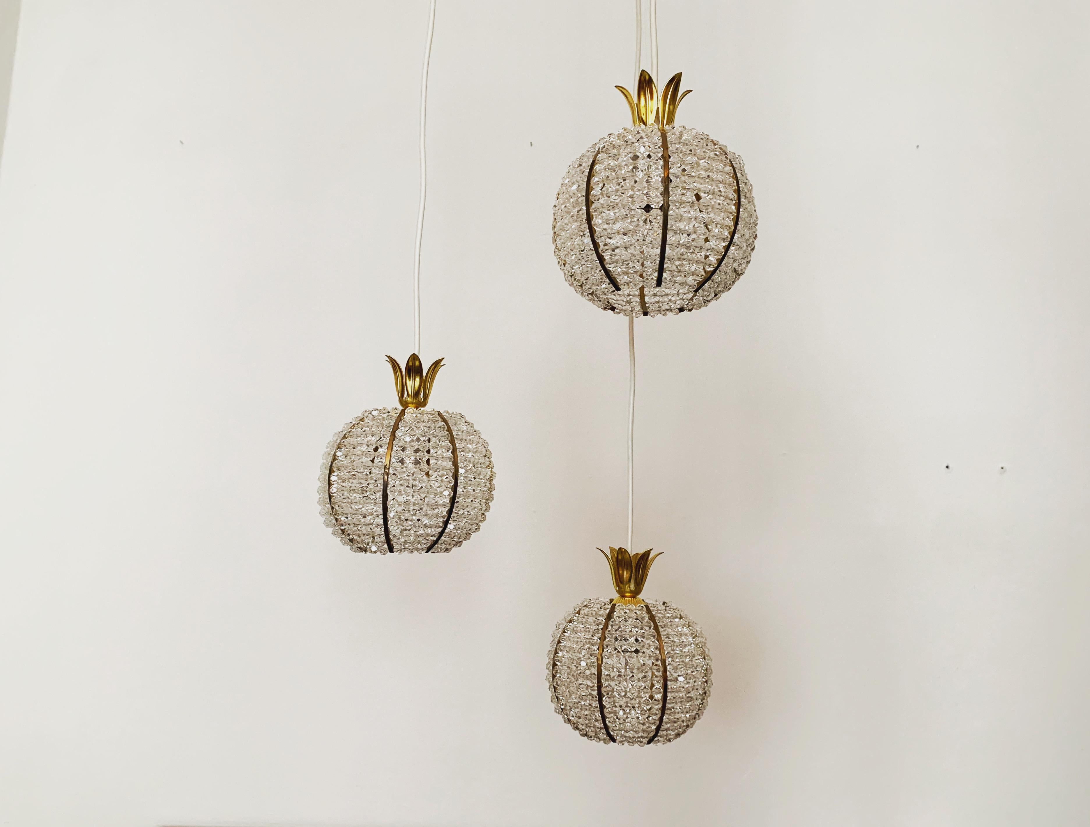 Mid-Century Modern Pineapple Cascading Lamp For Sale