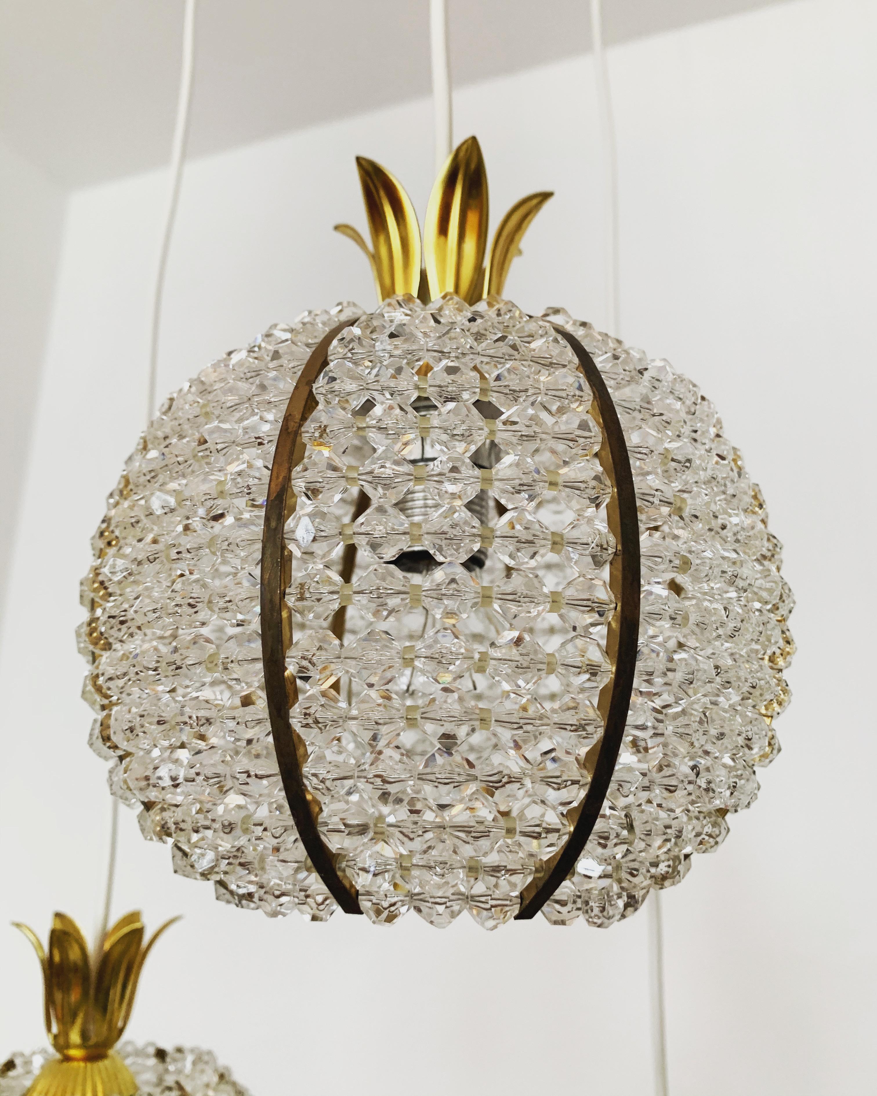 Metal Pineapple Cascading Lamp For Sale