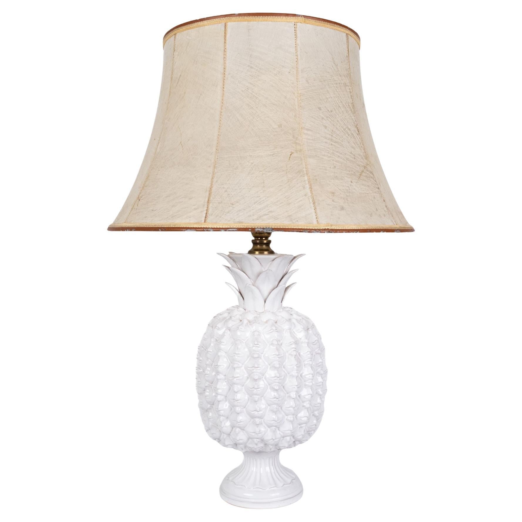 Pineapple ceramic lamp by Lucilla, Italy, 1980s