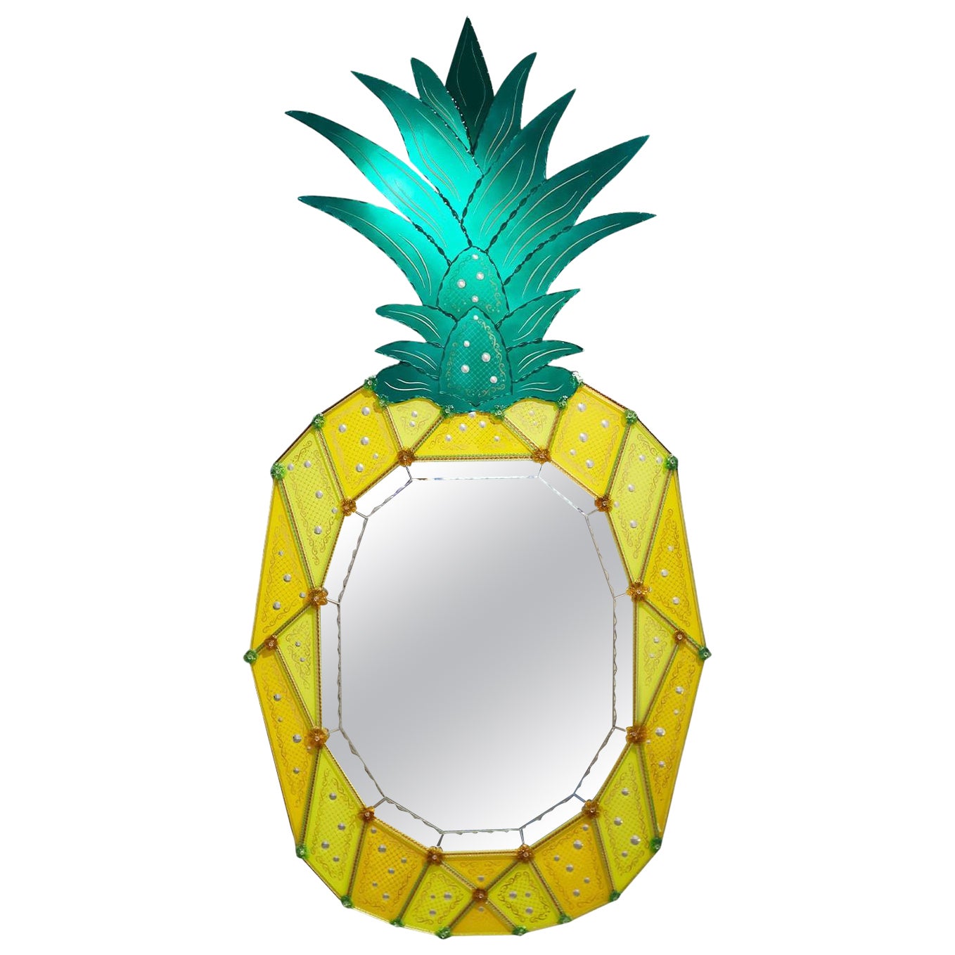 Ananas Dreams Spiegel von Bradley Theodore im Angebot