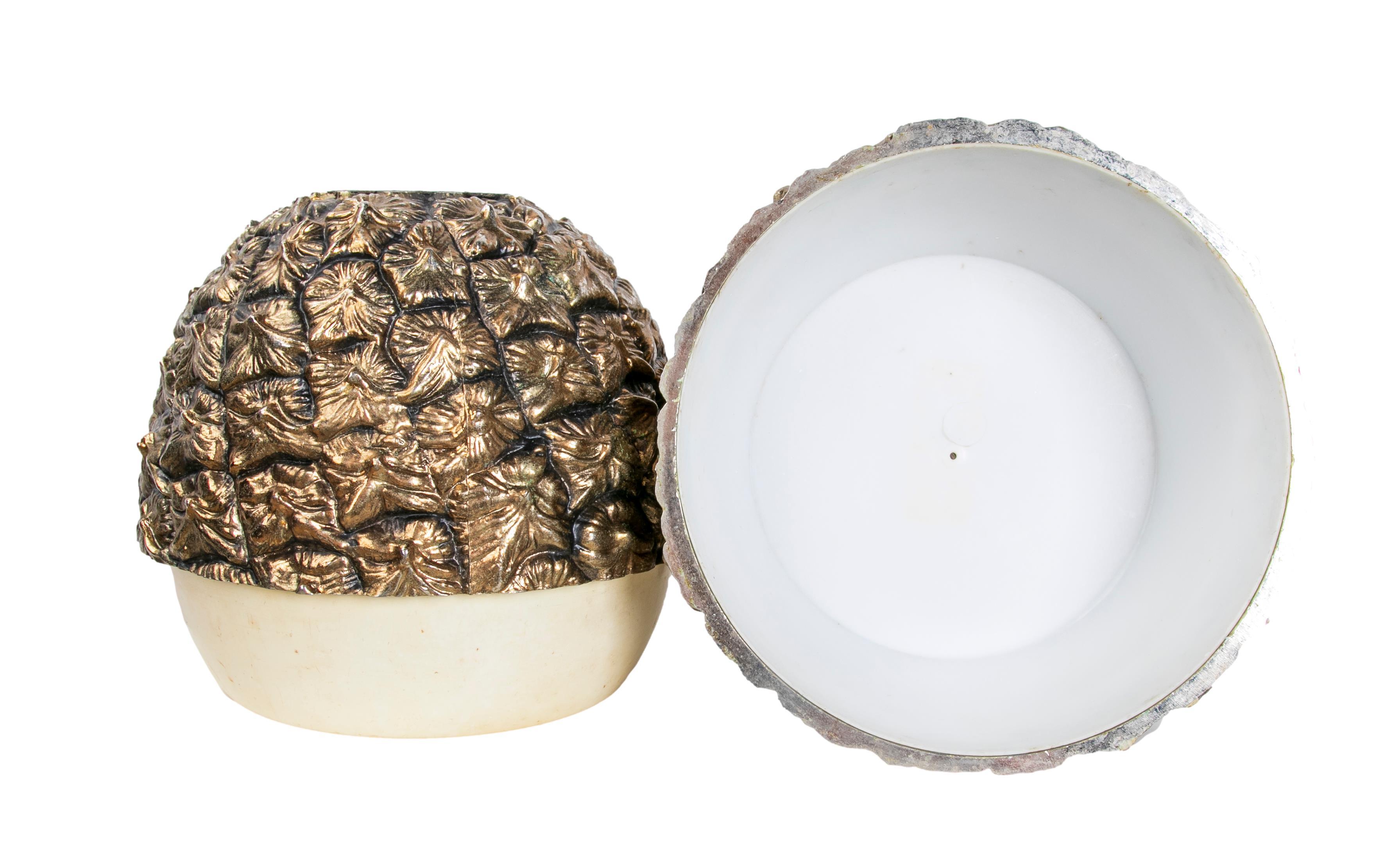 Cubitera Piña Diseñada por Mauro Manetti, bañada en plata, hacia 1960 Chapado en plata en venta