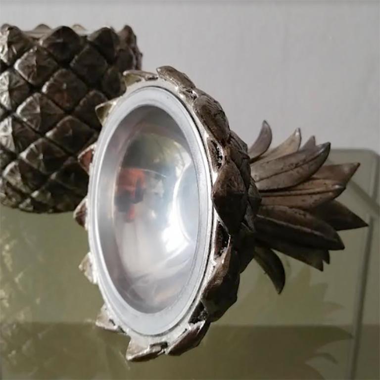 Mid-20th Century Pineapple Ice Bucket Designed by Mauro Manetti, Silver Plated, circa 1960 For Sale
