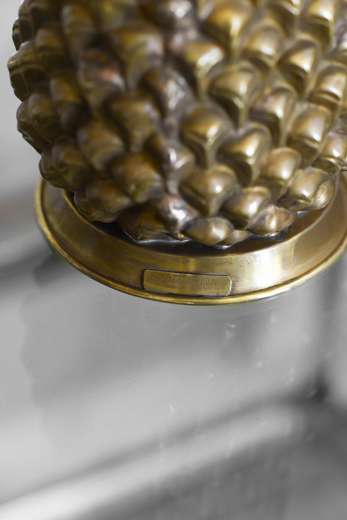 Pineapple ice bucket, handcrafted in brass, Edizioni Molto. 1
