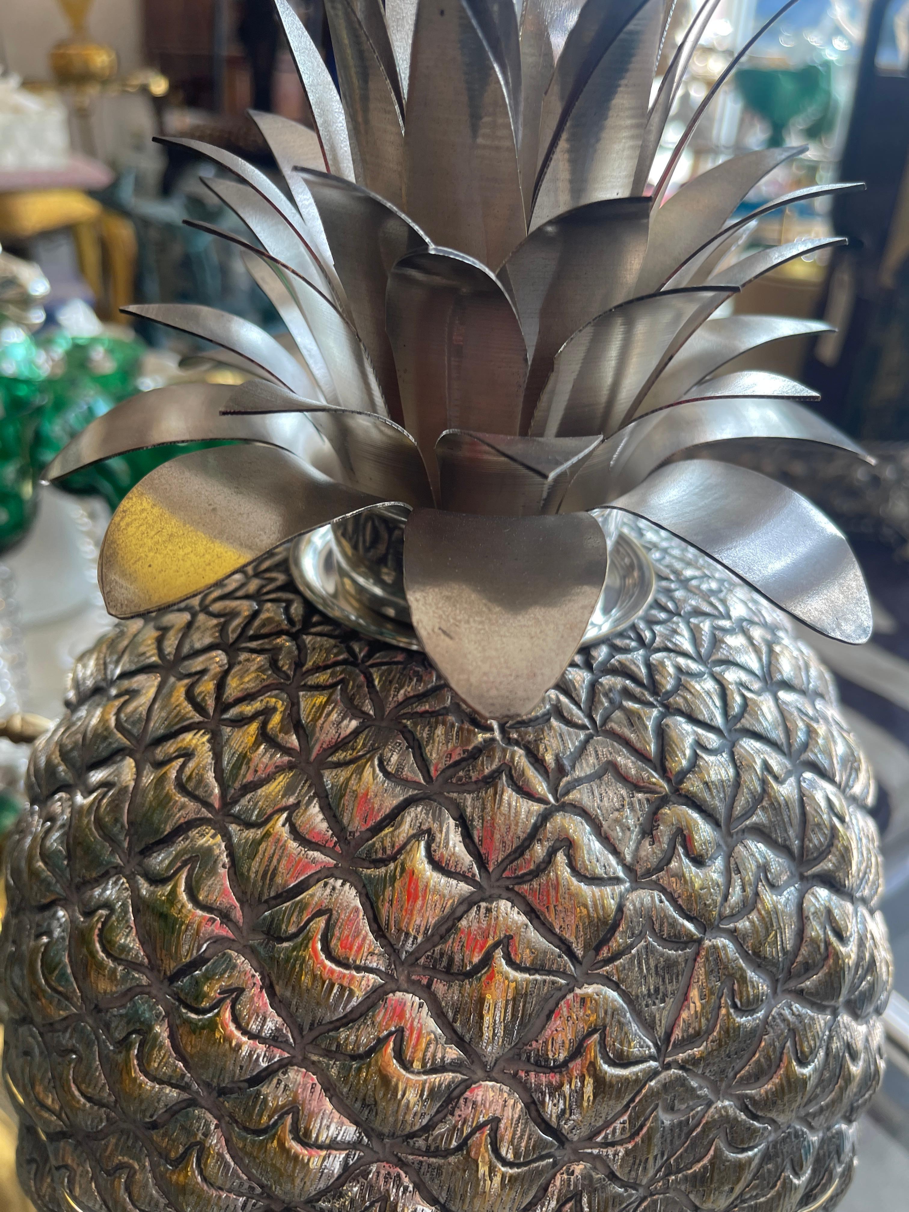 Pineapple Ice Bucket, Silver Plate Extra Large, Portugal For Sale 5