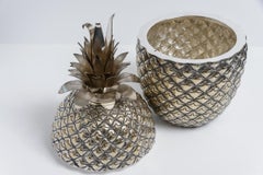 Pineapple Ice Bucket, Silver Plate Extra Large, Portugal