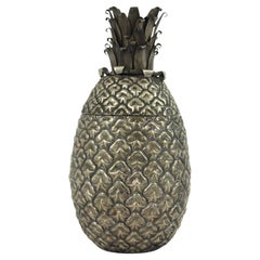Enfriador de vino con cubitera de piña al estilo de Mauro Manetti, Italia, años 50