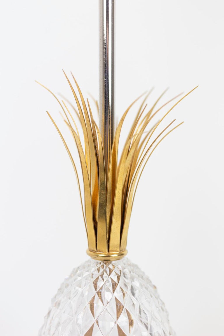 Pineapple Lamp in Crystal and Gilt and Silvered Metal, 1970s For Sale at  1stDibs