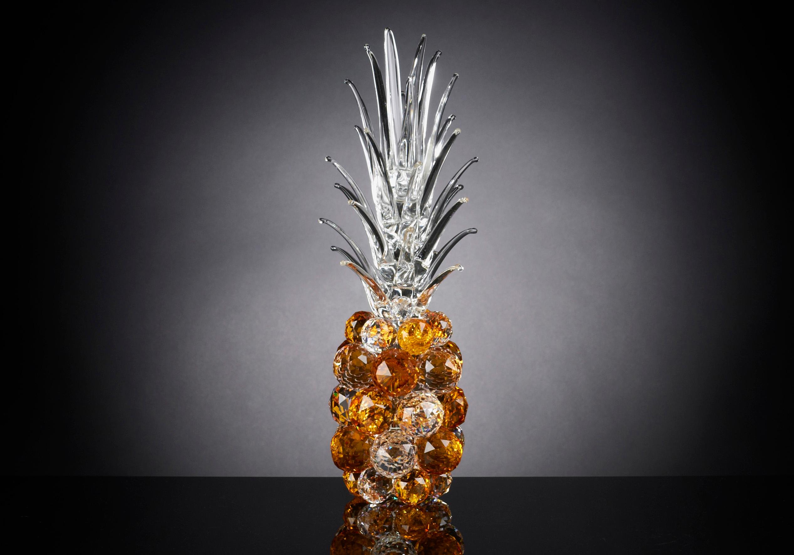 Pineapple Medium in Crystal, Italy In New Condition For Sale In Treviso, Treviso