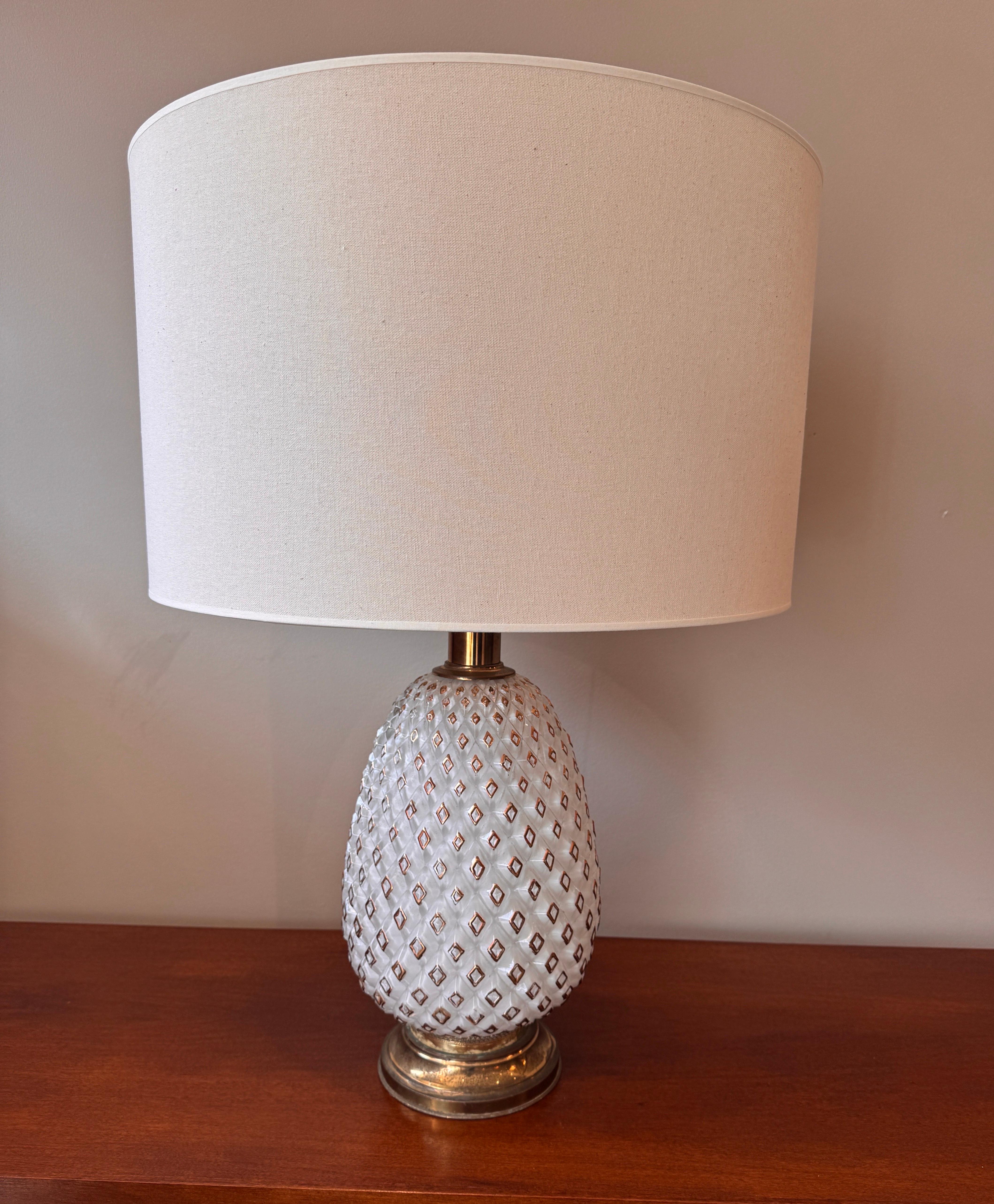 Lampe de table ananas en verre de Murano en vente 1