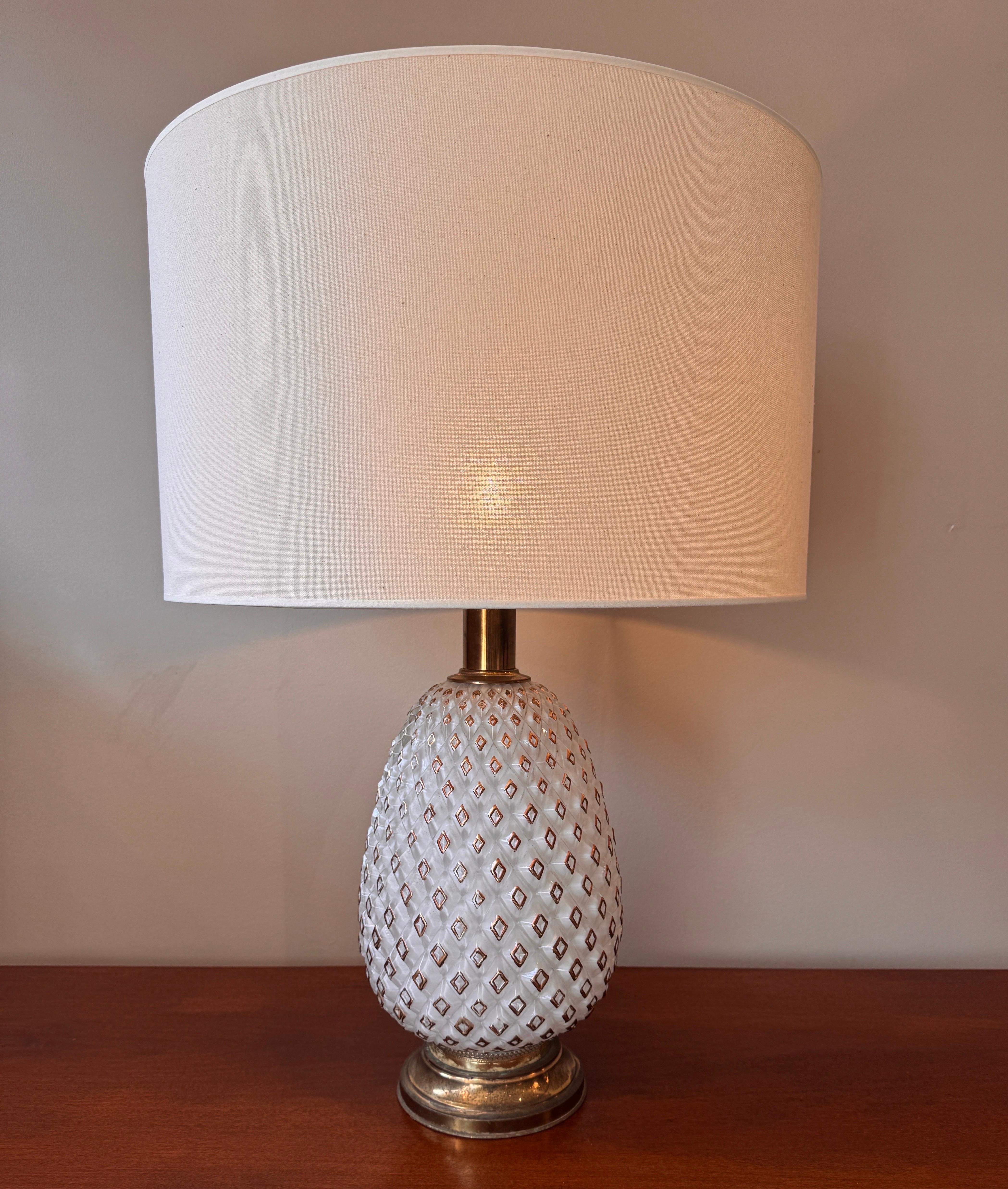 Lampe de table ananas en verre de Murano en vente 2