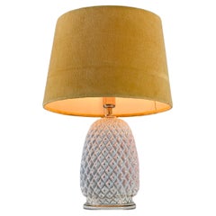 Vintage Pineapple Porcelain Table Lamp with Iridescent Glaze and Gold by Capodimonte