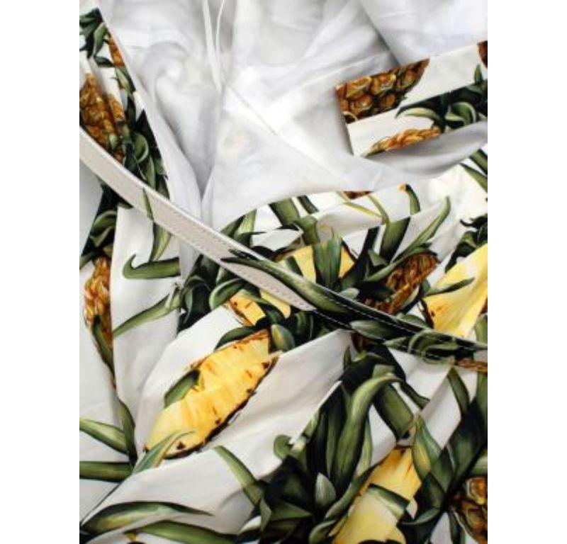 Pineapple Print Tie-Shoulder Midi Dress For Sale 1