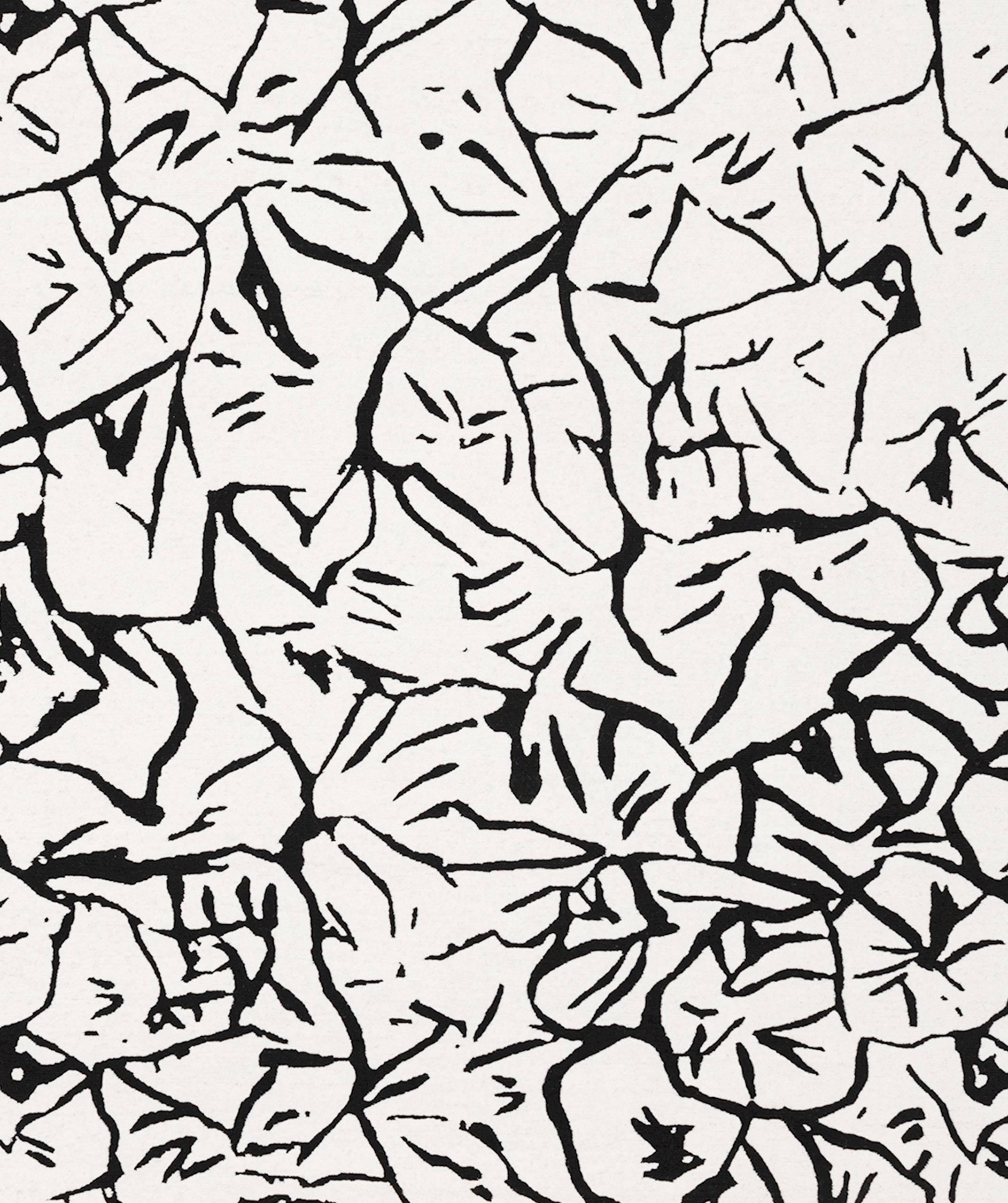 Pineapple Rug by Knots Rugs, Hand-Knotted Tibetan Wool, Black & White, Abstract For Sale 1
