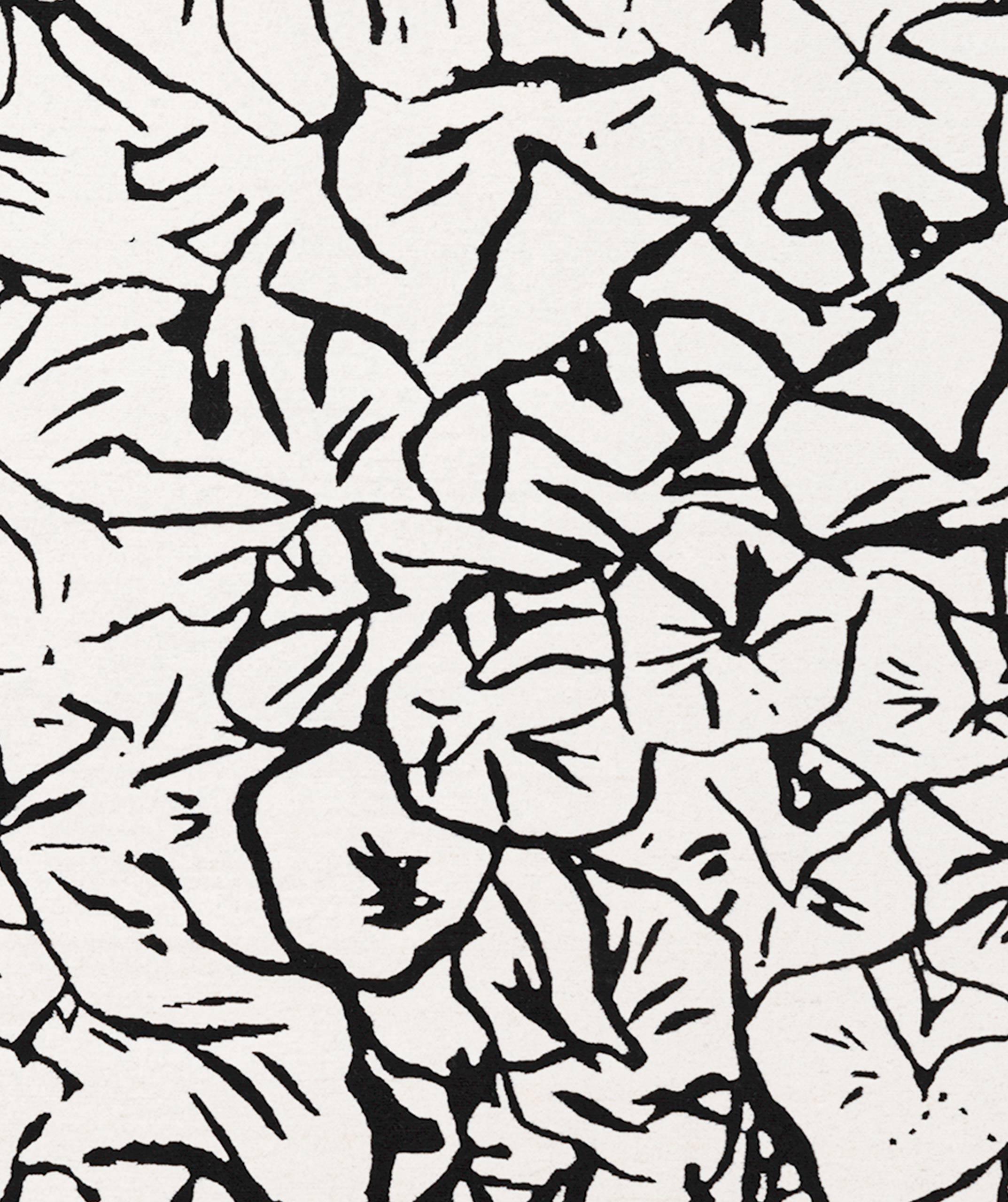 Pineapple Rug by Knots Rugs, Hand-Knotted Tibetan Wool, Black & White, Abstract For Sale 3