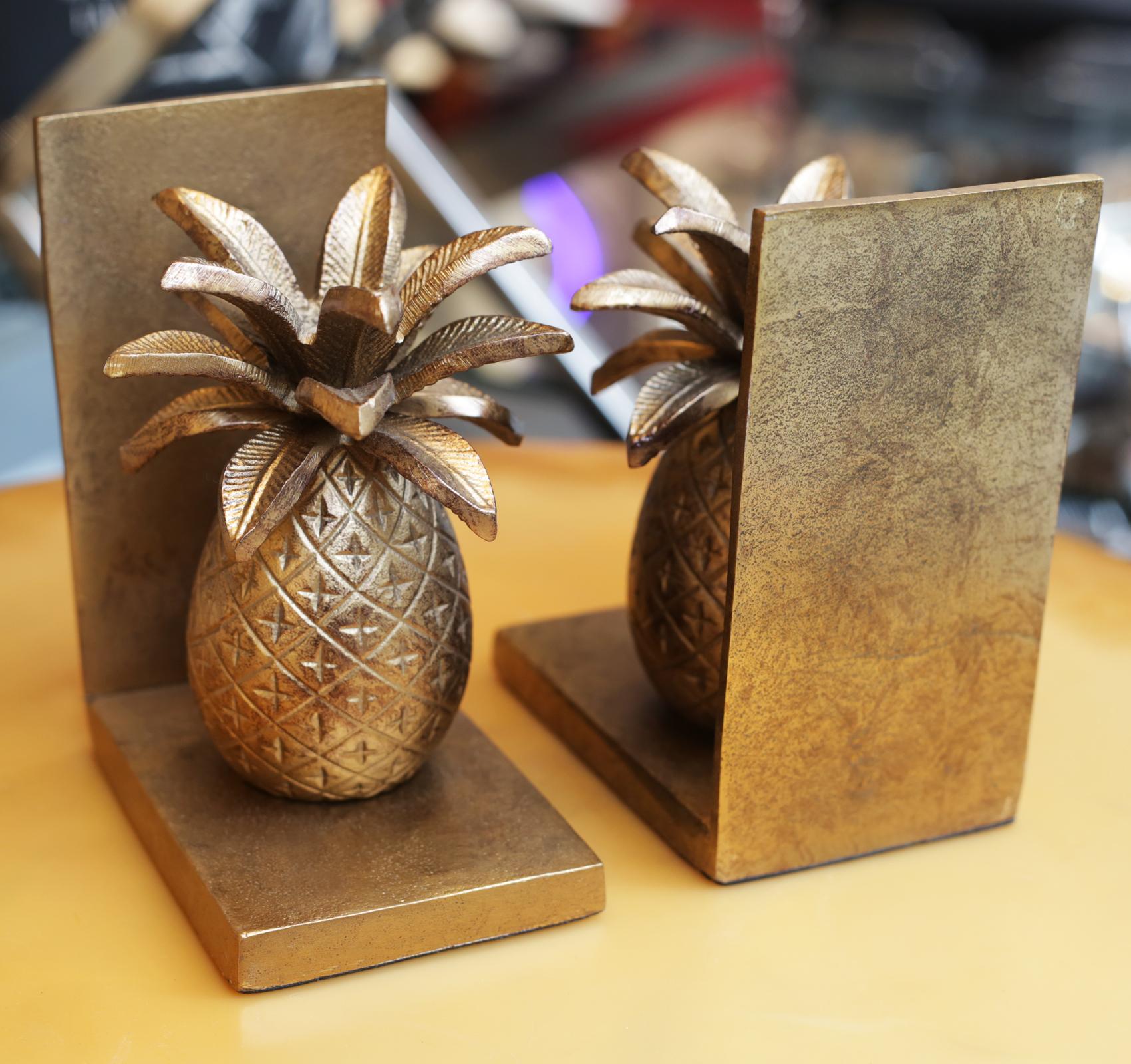English Pineapple Set of 2 Bookends