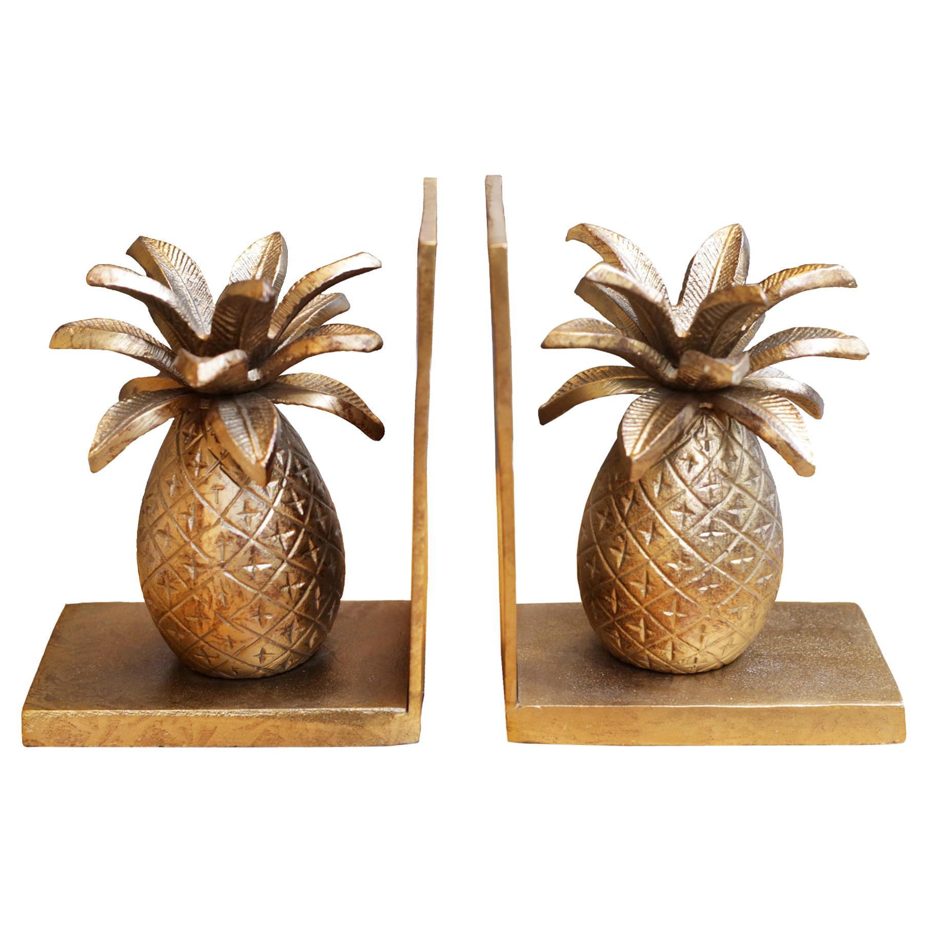 Pineapple Set of 2 Bookends