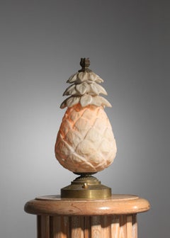 Pineapple-shaped alabaster lamp from the 1930s in the art deco style
