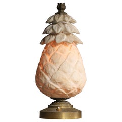 Pineapple-shaped alabaster lamp from the 1930s in the art deco style