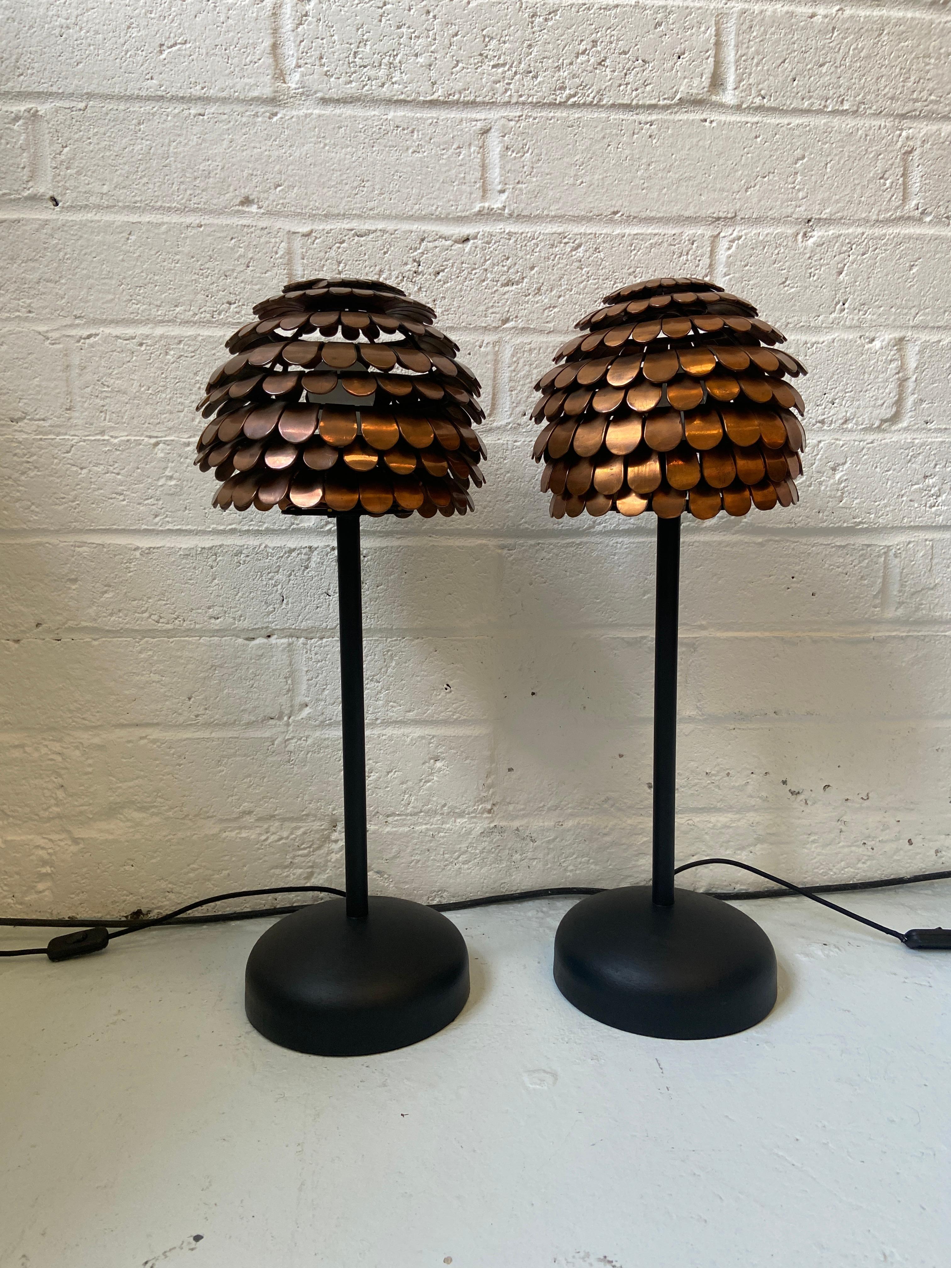 Brutalist Pineapple Table Lights For Sale