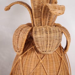 "Pineapple" wicker lamps