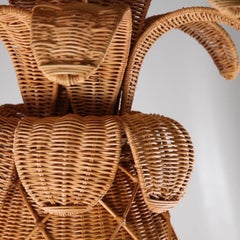 "Pineapple" wicker sconces