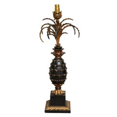 Vintage Pineapple Wood Lamp