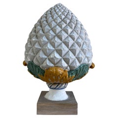 Pinecone in Porcelain from Devezas Factory, Portugal 19th Century