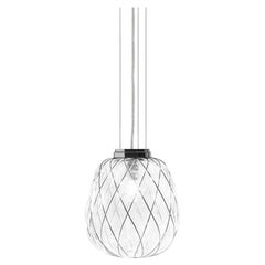 PINECONE - Medium Suspension Lamp - Chrome Plated Metal by Fontana Arte