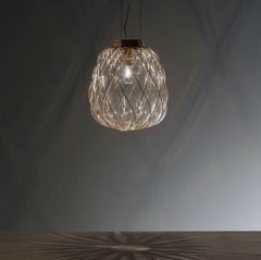 PINECONE - Medium Suspension Lamp - Gold Plated Metal by Fontana Arte