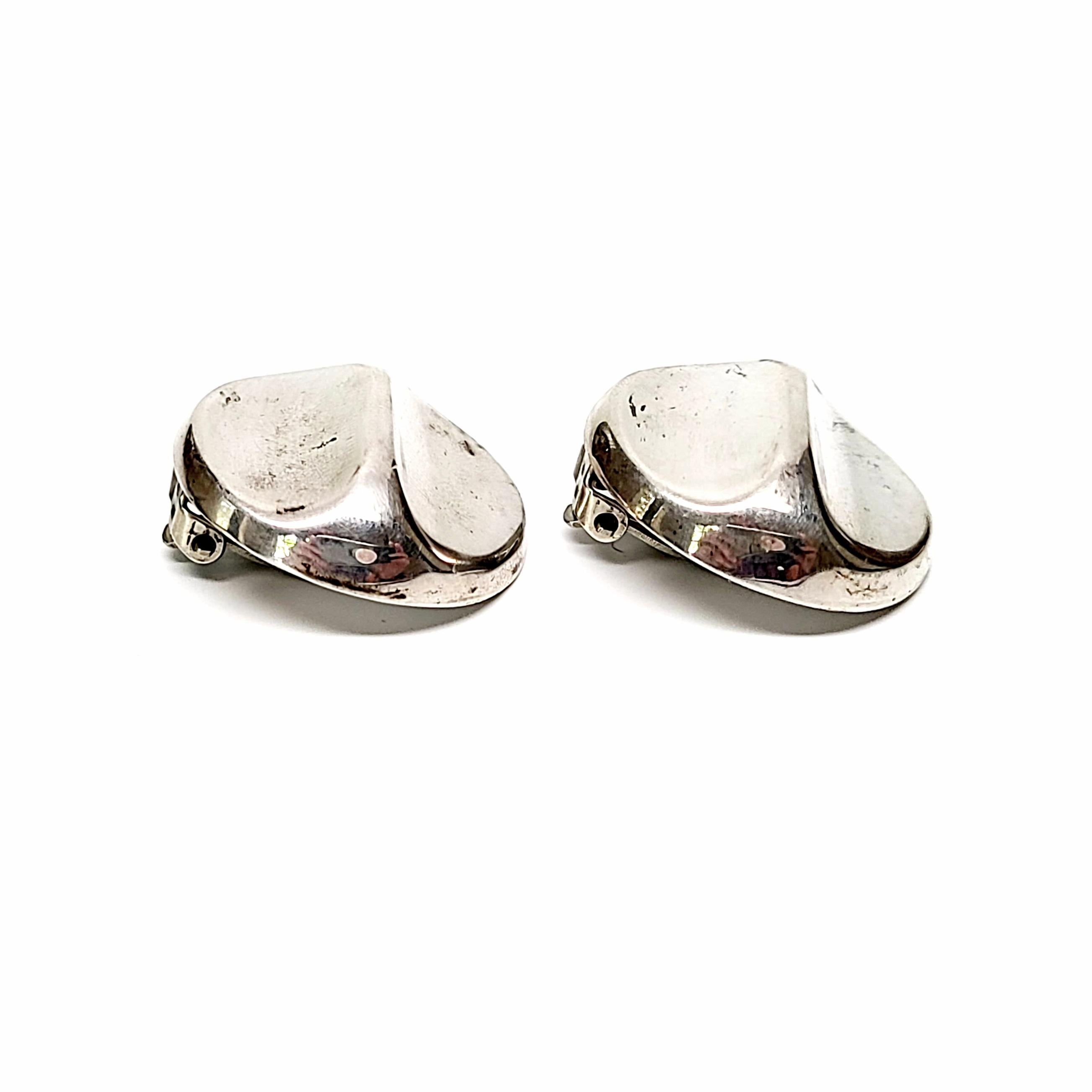 Pineda TP-17 Taxco Runde Clip-On-Ohrringe aus Sterlingsilber 3