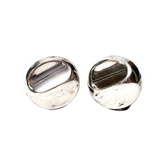 Pineda TP-17 Taxco Sterling Silver Round Clip-On Earrings
