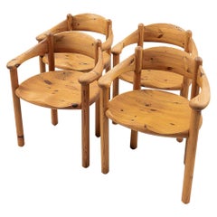 Pinewood Carver Chairs by Rainer Daumiller, 1970s