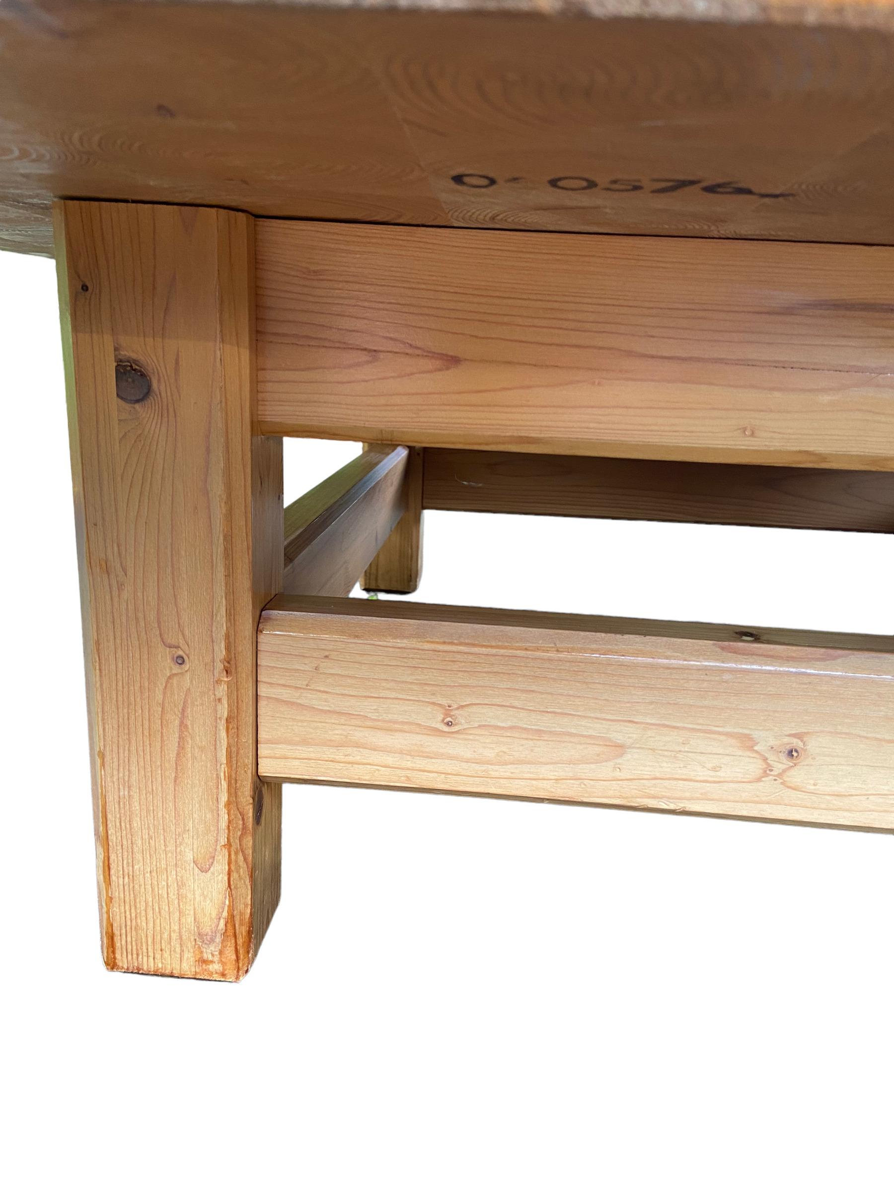 Danish Pinewood Coffee Table “End-Grain” For Sale