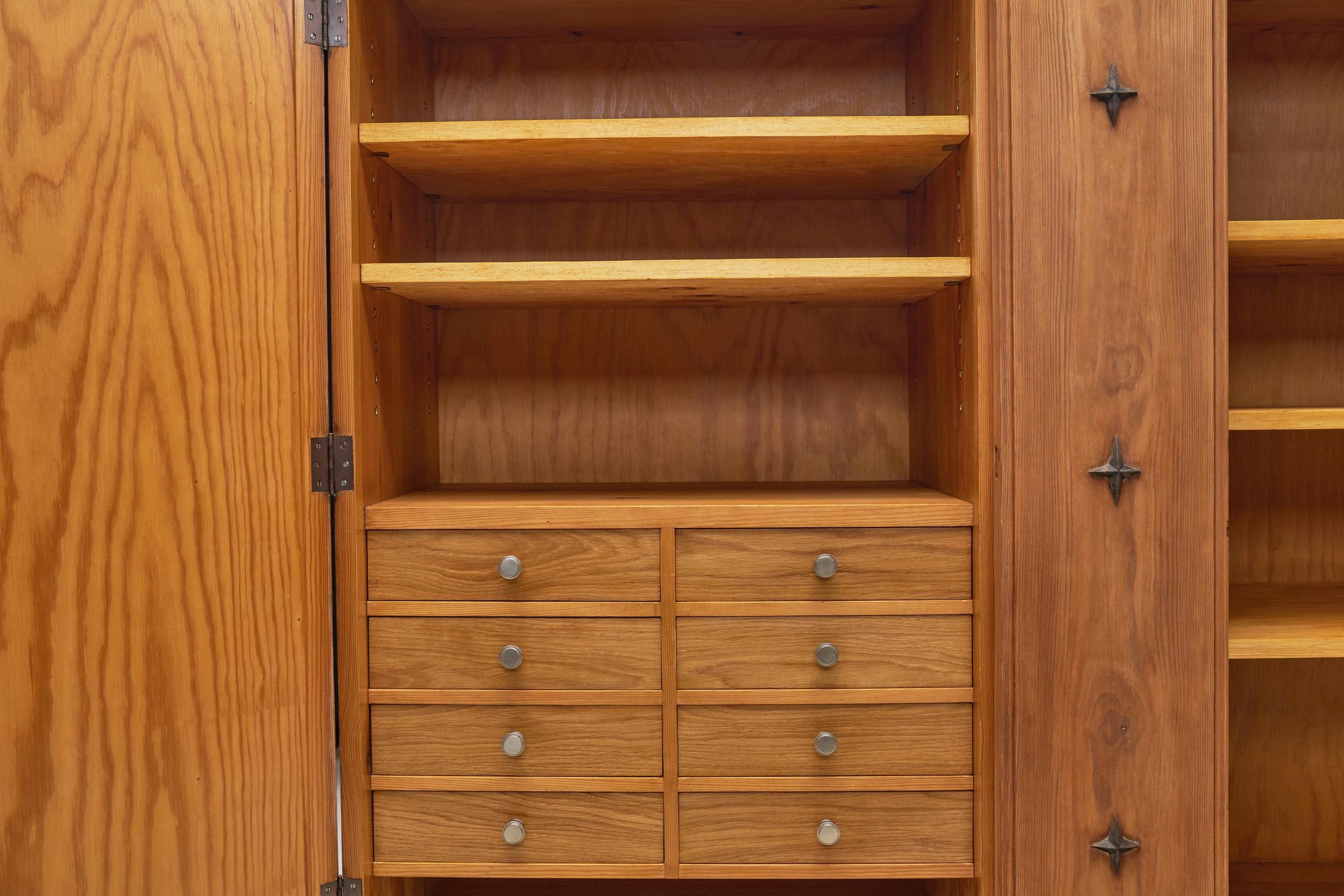 Pinewood Highboard Cabinet in the Manner of Axel Einar Hjorth, Norway 1940s 5