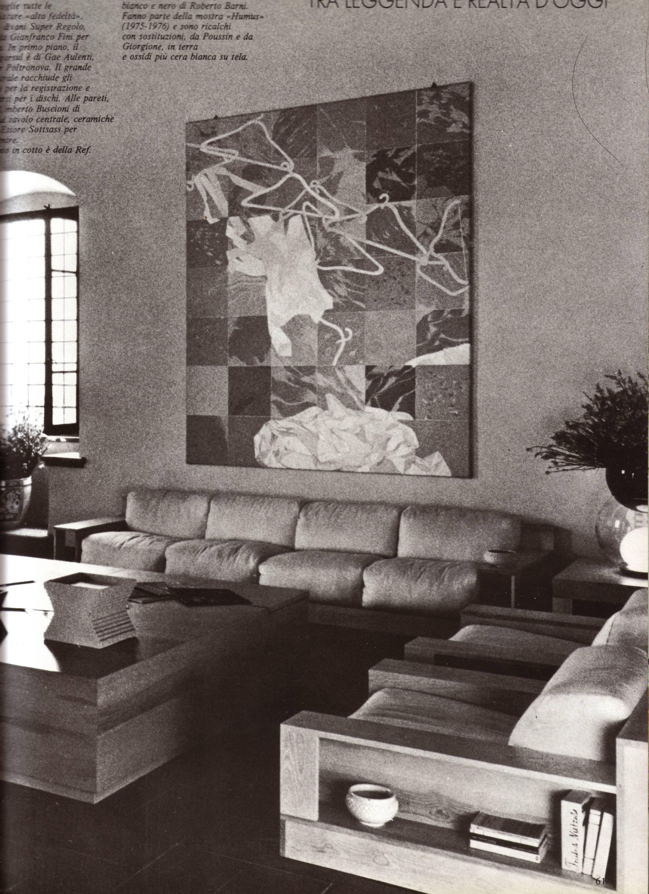 Late 20th Century Pinewood and Mohair Lounge Chairs and Table by Gianfranco Fini, Poltronova, 1974