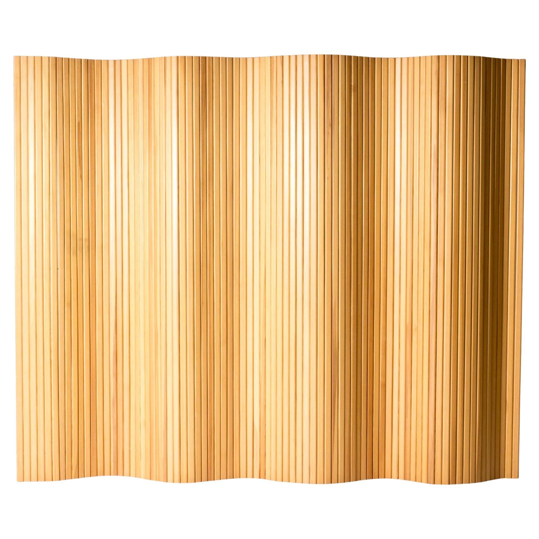Pinewood Room Divider by Alvar Aalto for Artek, Finland, 1940s