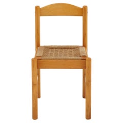 Pinewood Rush Seat Chair, 1970s