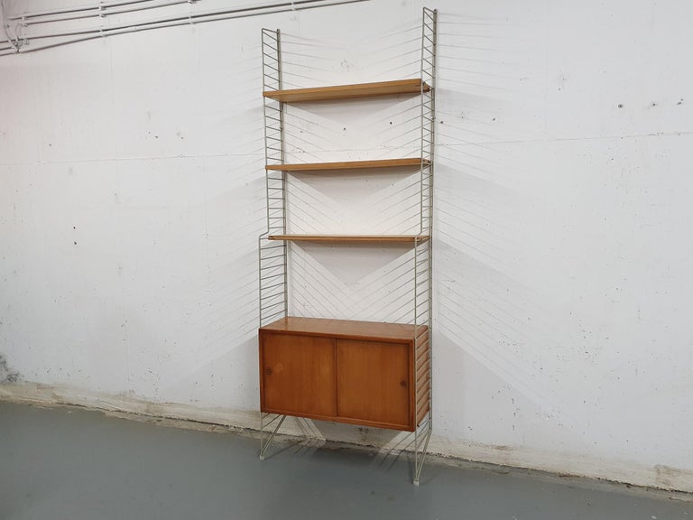 Pinewood wall unit by Nils “Nisse” Strinning for String, Sweden 1950's ...