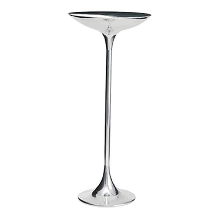 Ping II Polished Aluminium Side Table by Giuseppe Chigotti by Driade