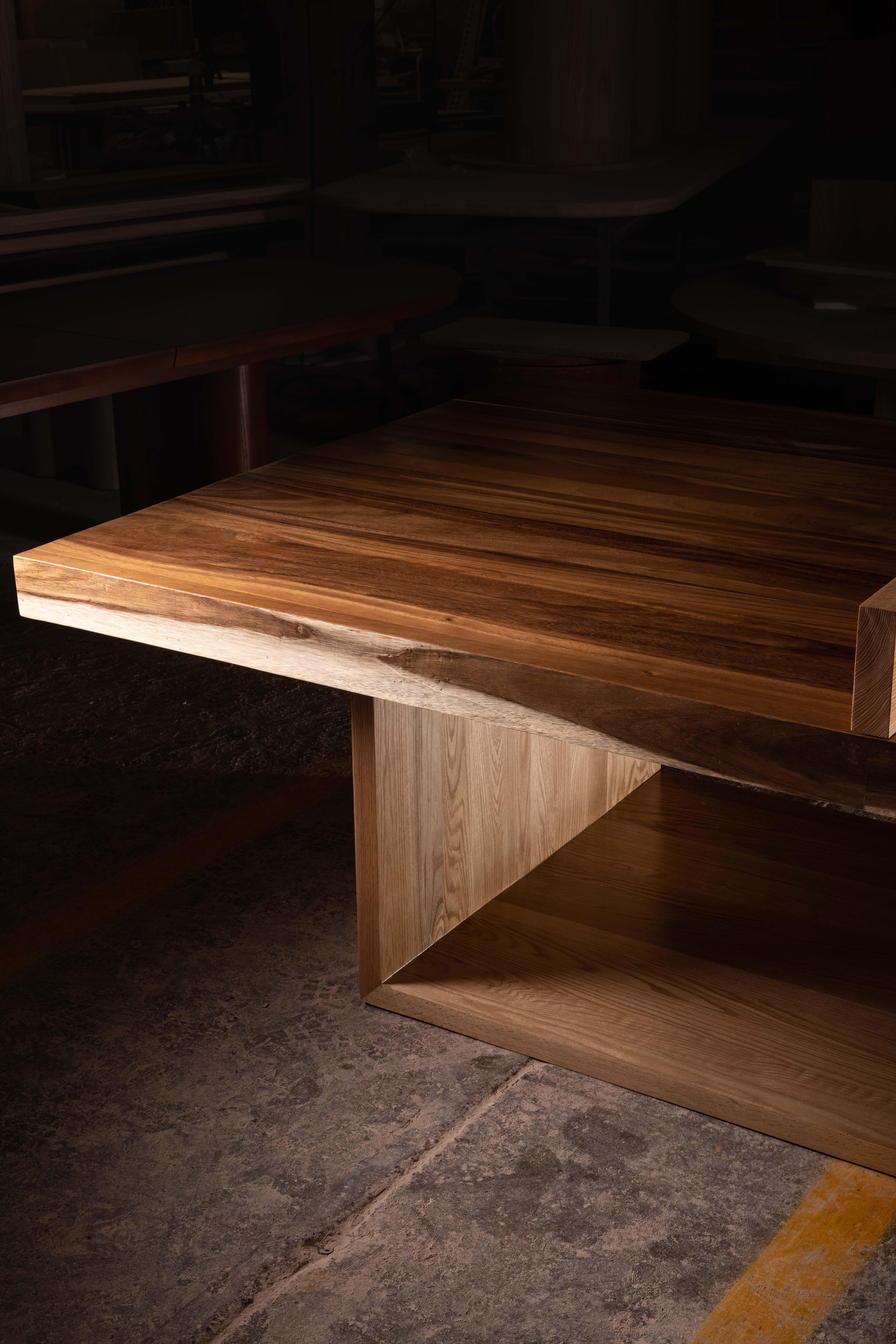 Ping Pong Game Table in Natural Solid Parota Wood by No Age Studio Neuf - En vente à Geneve, CH