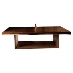 Ping Pong Game Table in Natural Solid Parota Wood by No Age Studio