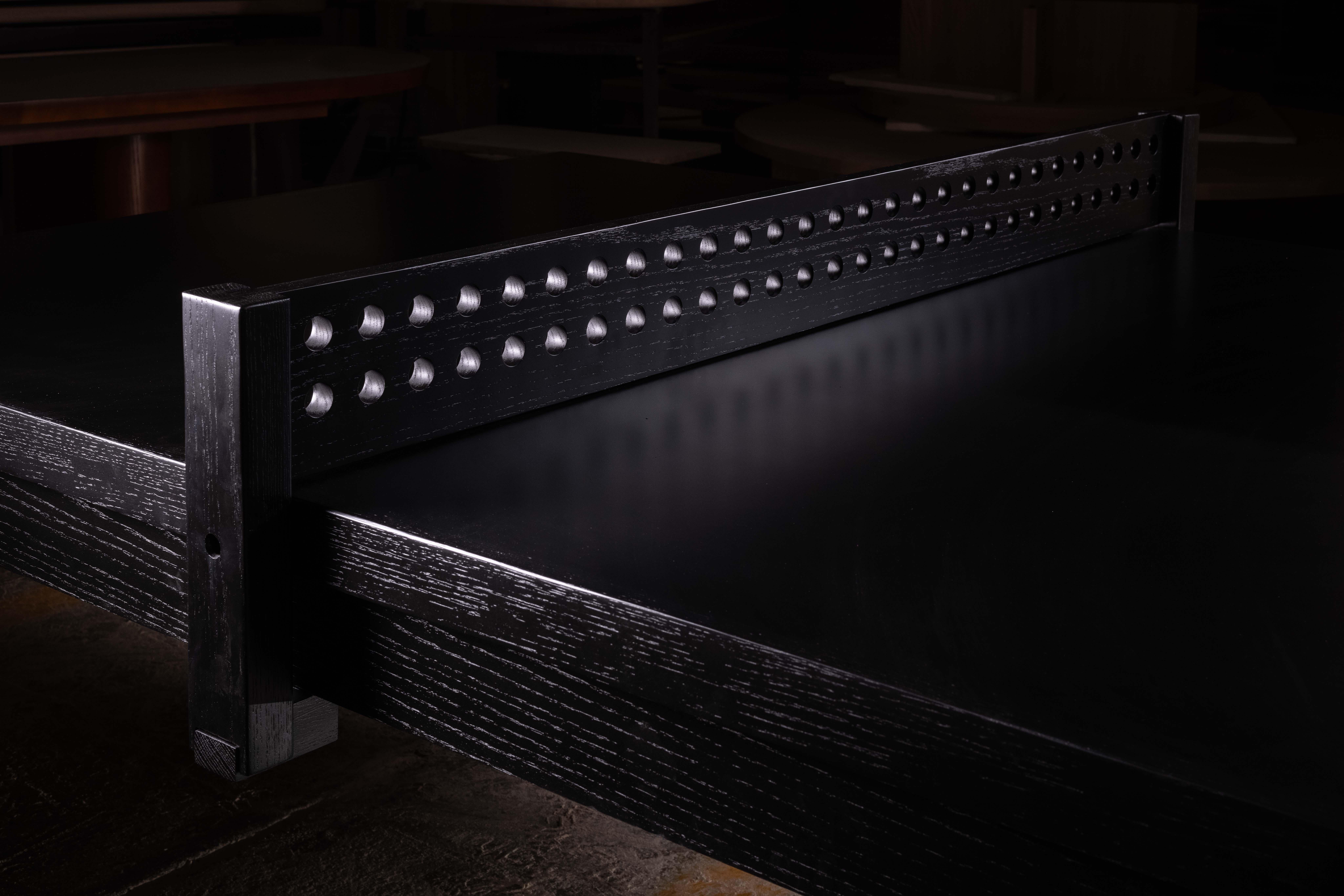 Other Ping Pong Game Table in Solid Black Oak by No Age Studio For Sale