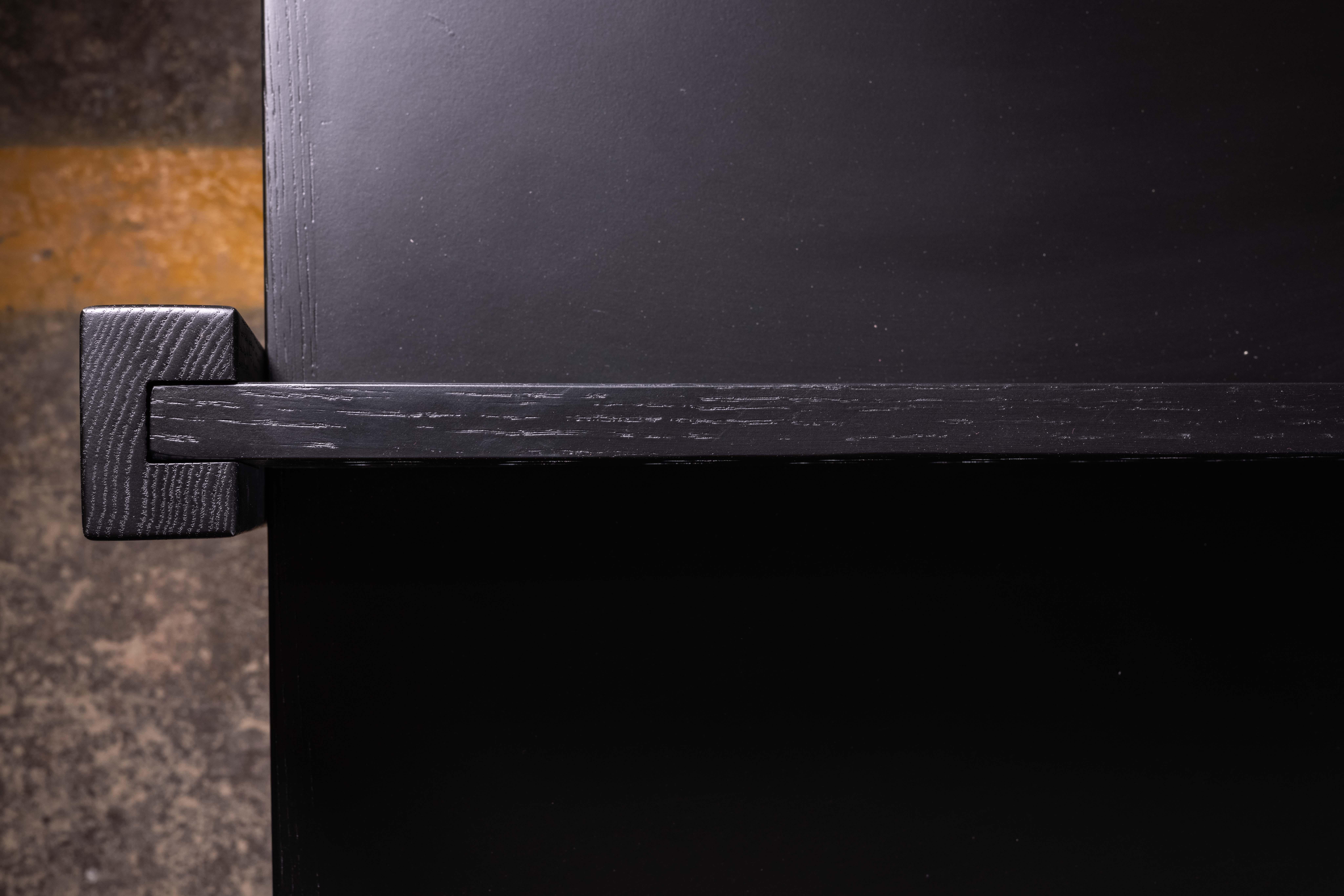 Ping Pong Game Table in Solid Black Oak by No Age Studio In New Condition For Sale In Geneve, CH