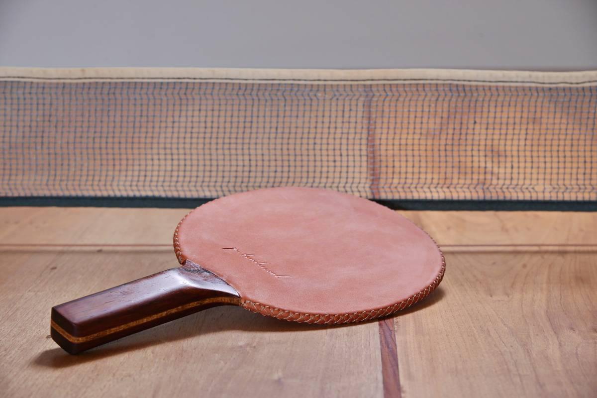 Ping Pong Table, Reclaimed Hardwood, Sand Cast Base by P. Tendercool in Stock For Sale 1