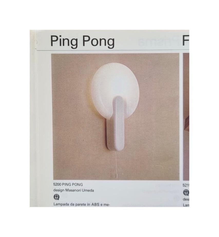 Ping-Pong Wall Lamps by Masanori Umeda for Iguzzini, 1979 For Sale 2
