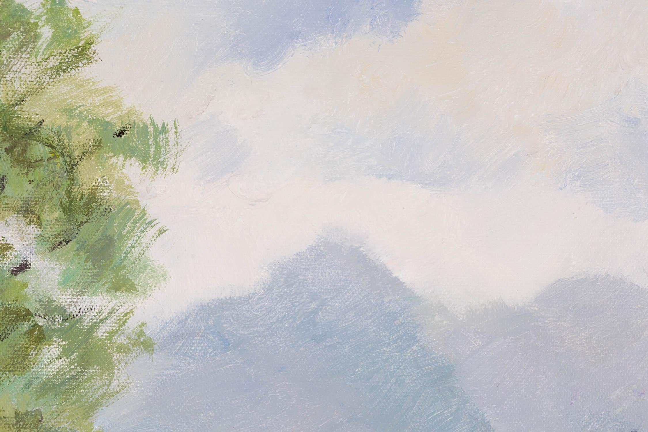 Pingchang Zhang Impressionistisches Original Ölgemälde auf Leinwand „Ein feierlicher Tag“ von Pingchang im Angebot 3