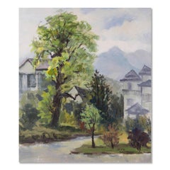 Pingchang Zhang Impresionista Óleo original sobre lienzo "Un día cualquiera"