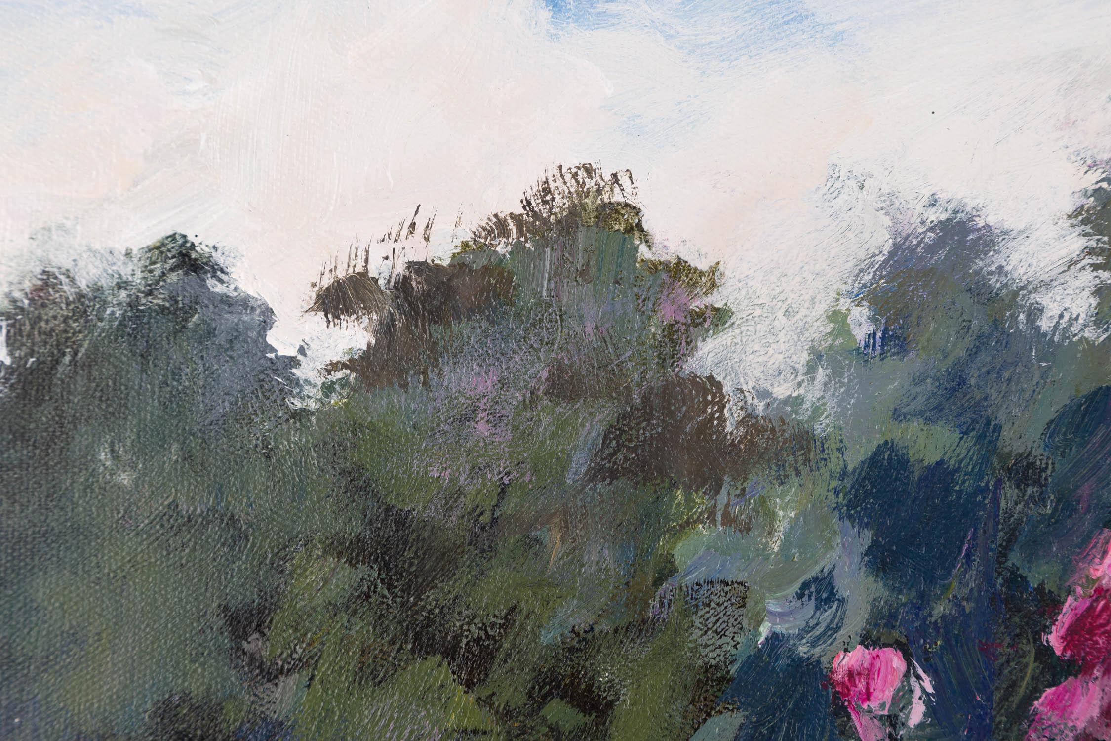 Pingchang Zhang Impressionistisches Original Ölgemälde auf Leinwand „Frühjahrszeit“ von Pingchang im Angebot 1